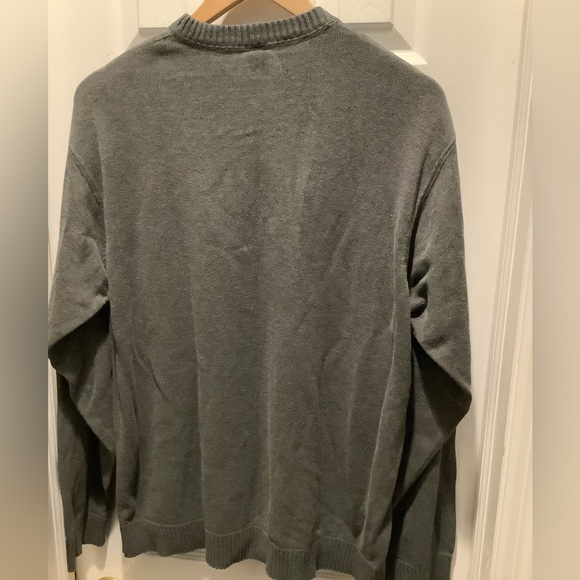 GAP Men Sweater Size Large Crewneck Grey 100% Cotton - Picture 4 of 5